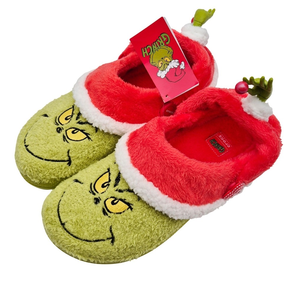 Crocs The Grinch Classic Lined Clogs Women's Size 11 Shoes Unisex Casual Green - Picture 4 of 16